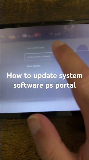 How to update system software ps portal