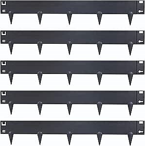 Sunnydaze 16.7' Metal Landscape Edging Border - 5-Pack of 42 x 7" Steel Garden Edging for Landscaping - Corten Steel - Straight