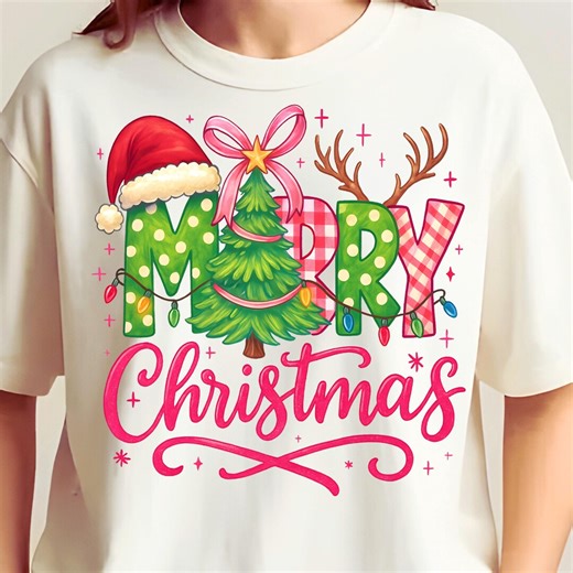 Merry Christmas PNG, Christmas Tree Png, Christmas Png, Pink Christmas Png, Retro Christmas Png, Christmas Sublimation Png Svg - Etsy