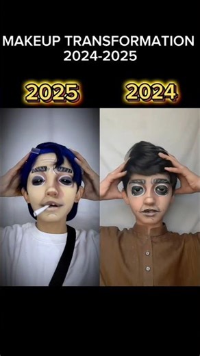 Makeup Transformation 2024 Vs 2025 #makeuptransformation #2024vs2025 #viralshorts #trending #talha