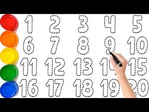Satisfying Video, Learn to Drawing & Paint Numbers 1-10 | Easy Art Step by Step for Kids, Ks Art