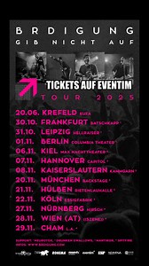 Tanz, dickes Kind! BRDIGUNG touren wieder und kommen auch in deine Nähe. Punkrock, Party und Emotionen auf der "Gib Nicht Auf" Album-Tour. Sicher dir jetzt Tickets. | BRDIGUNG