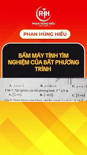 Bấm máy tính tìm nghiệm của bất phương trình