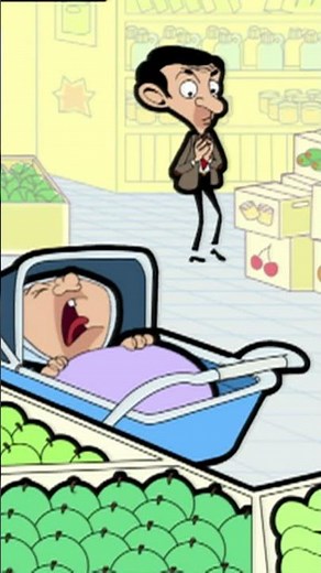 MR BEAN CATCHES A THIEF AT THE GROCERY STORE #cartoon #animatedseries #mrbean #shorts