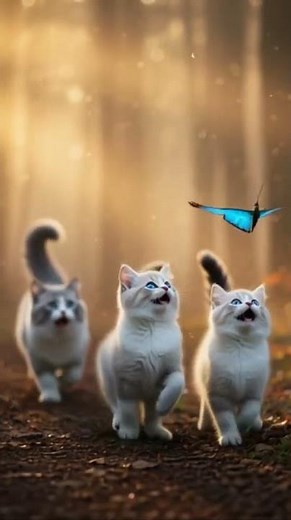 Ragdoll Cat Mom Leads Her Kittens Through the Forest 🌲🐾 #cats #catlife #kittens