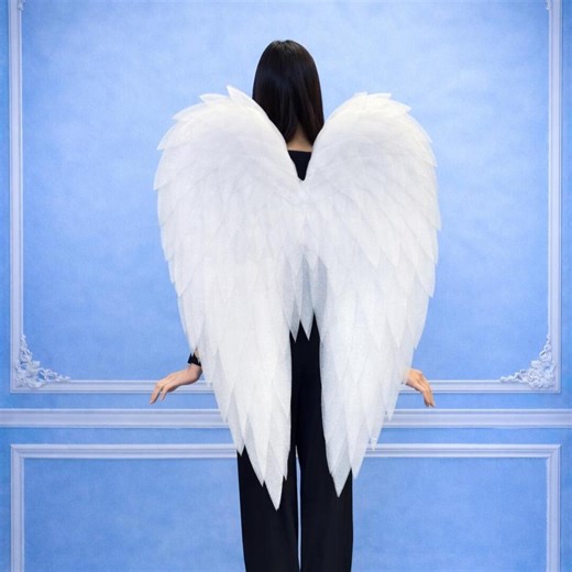 Small angel wings for adults—Tiny white angel wings—Costume for a photo shoot -Wedding wings