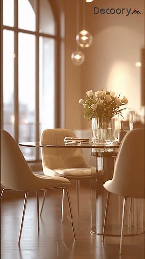 Modern Glass Dining Table Design | Elegant Dining Room Inspiration