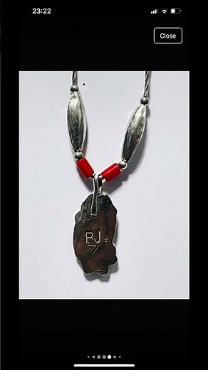 Vintage Bobby Johnson, Navajo Coral & Sterling Silver Necklace – Handmade Native American Jewelry