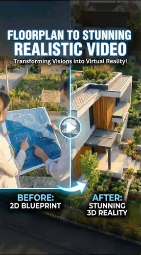 From floor plan to stunning reality visualization. 🏡✨#architecture #dreamhouse