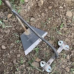 Garden Hoe Tool Weed Hoe All-Steel Hardened Dutch Hoe Quick Weeder Garden Tool Wheel Hoe Gardeningpush Pull Hoe for Backyard Weeding, Loosening Farm Planting