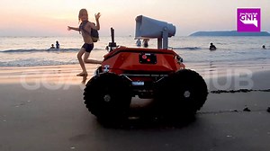 19K views · 572 reactions | In a first-of-its-kind innovation, Drishti Marine, Goa's state-appointed lifeguard organisation, has introduced artificial intelligence (AI) in the form of Aurus, a self-driving robot and Triton, an AI-powered monitoring system, to augment its life-saving capabilities along Goa’s popular beaches and water bodies, | Goa News Hub | Facebook