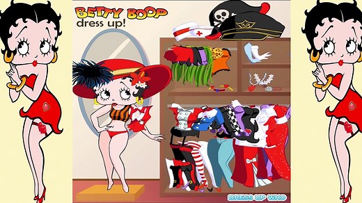 Betty Boop Dress Up Cute Elegantly Game for Girls & Little Kids