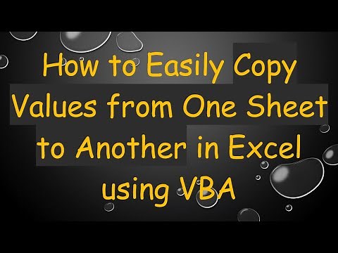 How to Easily Copy Values from One Sheet to Another in Excel using VBA