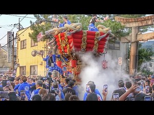 2026.7.19 【水越】太鼓台 練り 八尾市 高安夏祭り 玉祖神社 松の馬場 (1回目)