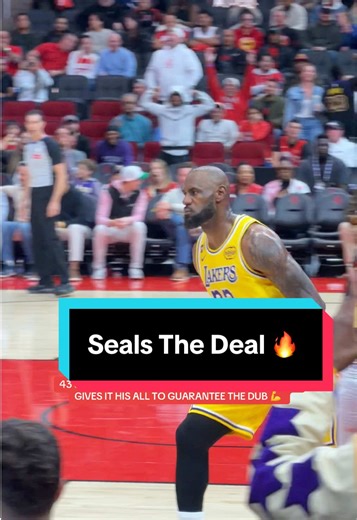 LeBron put the exclamation point ‼️ on the Lakers dub 🎉 #NBA #Basketball #LeBron #LeBronJames #Lakers
