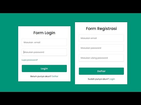 Membuat Form Login dan Registrasi Menggunakan HTML dan CSS