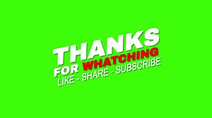 Download Text Skew Animation Thanks for watching green screen for end video Free Video left to right for free