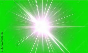 beautiful flash effect on green screen Stock Video