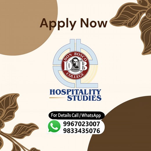The Food and Beverage service course offered by Don Bosco College of...