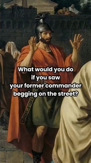 Yesterday a General, Today a Beggar. - Jacques-Louis David #art