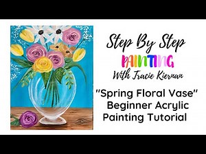 Spring Bouquet Acrylic Painting Tutorial Beginners