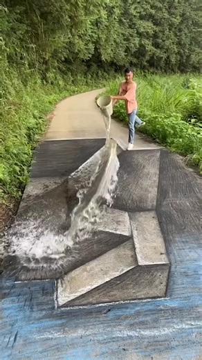 Cachorro reagindo à arte de rua 3D 📽: Biltek Plus | Coisas incríveis no mundo