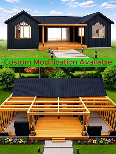 Modern Cottage House Plan | 1,073 Sq Ft Cabin Style Home | PDF + CAD Blueprints