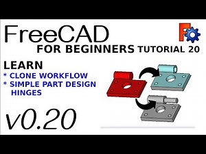 FreeCAD 0.20 For Beginners | 20 | Multi body Clone Workflow | Modelling Simple Hinges | Part Design