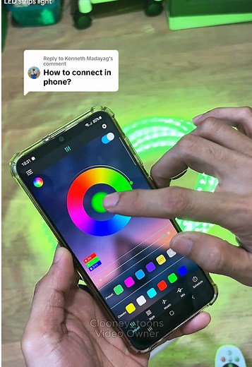 Replying to @Kenneth Madayag How to Connect to Phone #rgbledlights #ledlight