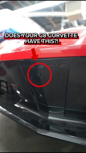 Corvette C8 upgraded with blind-spot cameras and a front-facing camera #shorts #cars