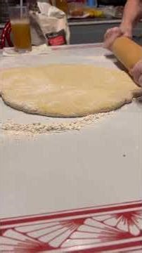 Rolling out the noodle dough