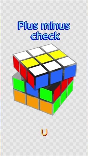 Rubik Cube 3x3: Plus minus check Pattern ➕➖