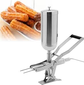 5L Donut Filler Machine, Spanish Donuts Dessert Churro Makers, Stainless Steel Manual Donut Jelly Filler Injector Machine for Kitchen Restaurant