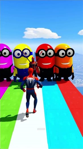 Spider-Man vs Giant Minions: Epic Sky-High Battle! 🕷️🍌