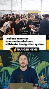 Thailand enhances Suvarnabhumi Airport with faster immigration system Suvarnabhumi Airport is taking a leap forward with the Thailand Immigration System (TIS), reducing passenger processing times to under 20 minutes and boosting security with advanced technologies. This upgrade aims to manage peak passenger volumes of 135,000 per day, integrating AI and automated channels for a seamless travel experience. Stay updated on Thailand’s push for smarter and faster travel solutions. #Thailand #Suvarna