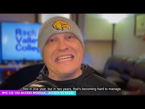 CIS 102 Access vs Excel for Data