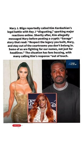 Mary J. Blige Calls Kim Kardashian’s Ray J Case “Disgusting” – Kim Fires Back!#shorts