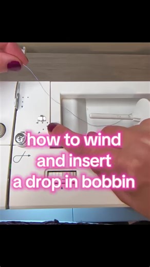 Replying to @mariao44044 a quick tutorial on how to wind and insert a drop in bobbin! most domestic sewing machines follow the same basic procedure but always consult your machine manual first for any specific instructions! #sewing #sewingmachine