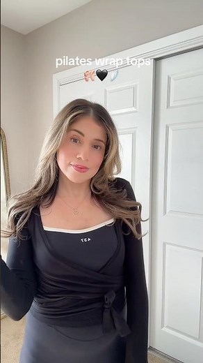 Try-on haul: pilates wrap tops #aritzia #aloyoga #pilates #outfitideas #pinkaesthetic