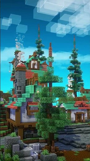 Build the best clay farm and a village in Minecraft! #minecraft #minecraftshorts