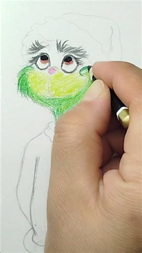 How To Draw A Cute Grinch Santa☃️😍 #art #shorts #christmas