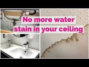 Water stain in my basement ceiling / How to fix a leaking / have a leak in the hose