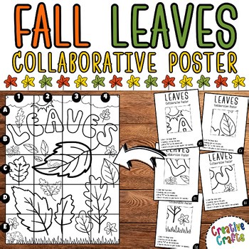 Fall Leaves Collaborative Coloring Pages Autumn Art Craft Activity