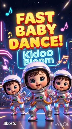 Fast Space Baby Dance 🚀👶 | Super Cute Kids Dance #shorts #nurseryrhymes #kidsdancesongs #kidsdance