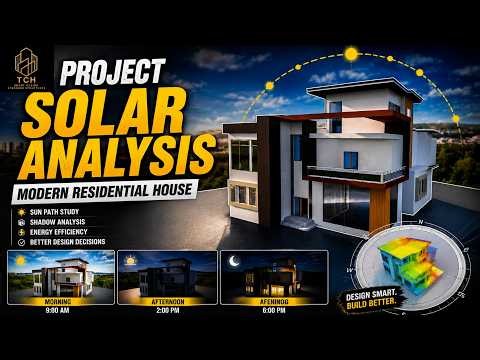 ☀️🏠SOLAR ANALYSIS | Modern Residential House | Sun Path Study | 3D Architectural Visualization