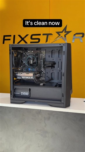 We spent two hours cleaning the entire PC, including replacing the CPU and GPU thermal paste. The next part will follow soon. #FIXSTAR, #mosta #repair
