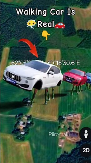Walking Car Is Real? 😶‍🌫️😱 on google maps and google earth 🌎 #shots #datachampion