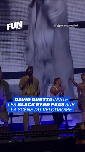 184K views · 3.6K reactions | SURPRISE  Pour son concert au vélodrome de Marseille, David Guetta a invité les Black Eyed Peas sur scène 掠 | Fun Radio | Facebook