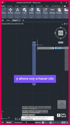 CAD 13 - Aprende a estirar (stretch) un objeto en AutoCAD Español | CURSO BÁSICO AUTOCAD 13