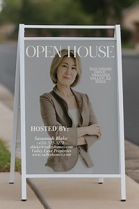 Vogue Style Open House Sign Template: Real Estate Marketing (canva Edit, Printable, Digital Download) - Etsy